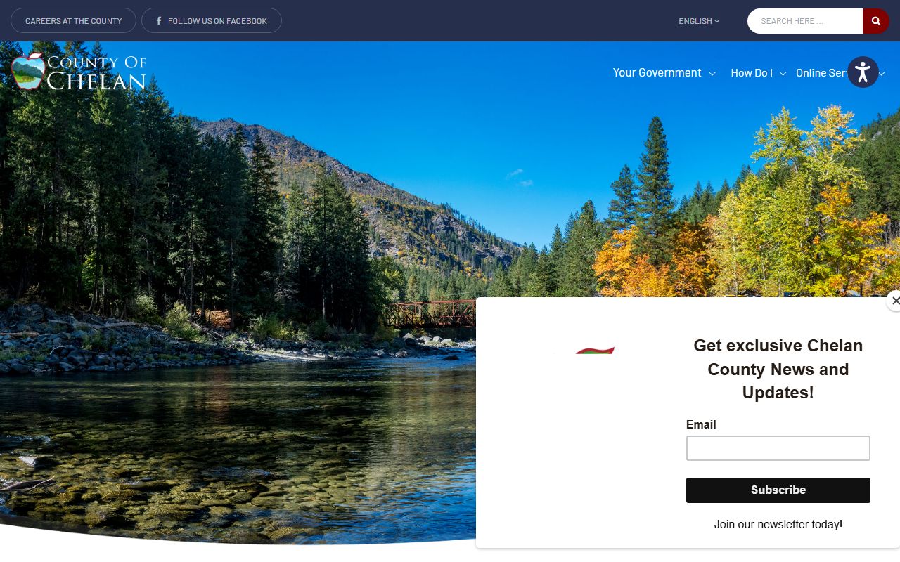 Chelan County Superior Court information page
